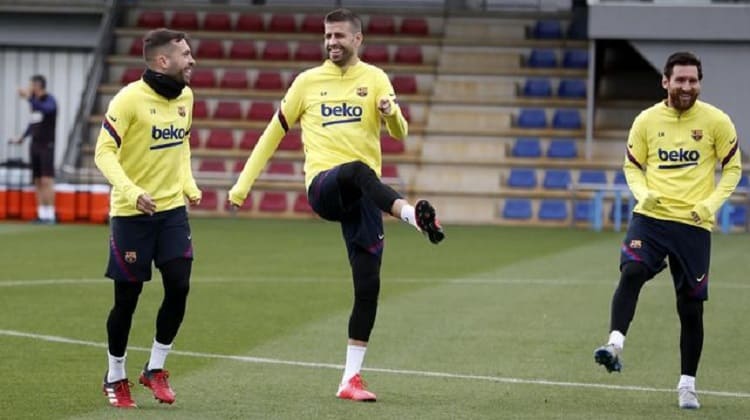 Jordi Alba regresa a los entrenamientos con el Barcelona