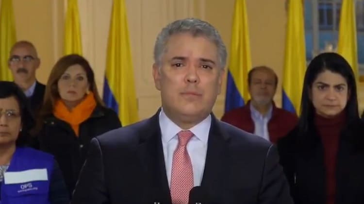 Iván Duque declara cuarentena en Colombia
