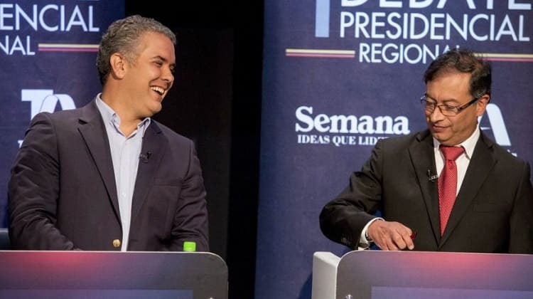 Iván Duque y Gustavo Petro