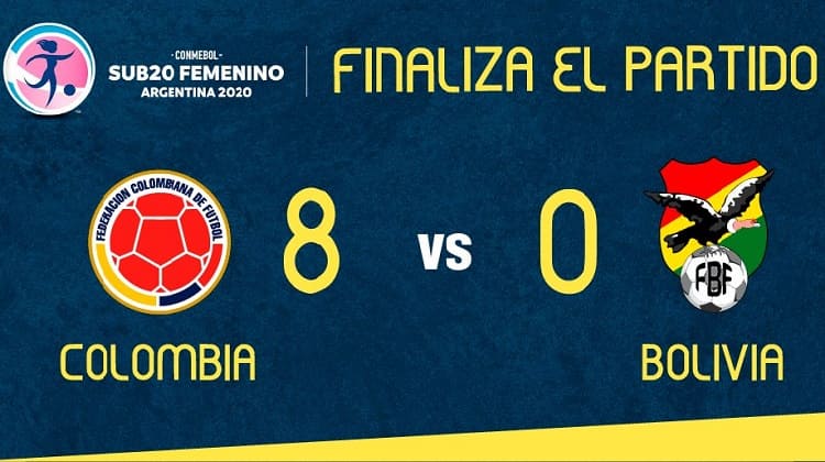 Selección Colombia derrotó 8-0 a Bolivia en Sudamericano Sub-20 Femenino